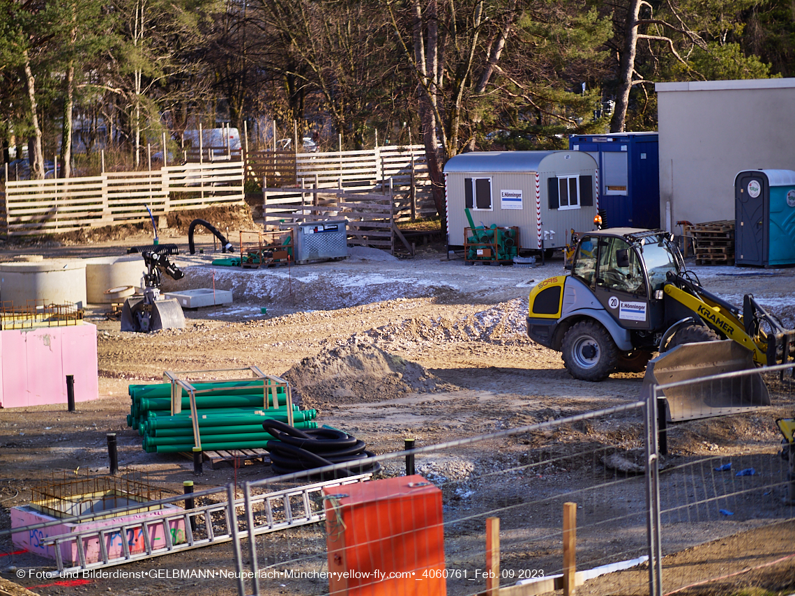 09.02.2023 - Baustelle Haus für Kinder in der Quiddestraße 3 in Neuperlach